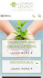Mobile Screenshot of lutheranlegacyfoundation.org